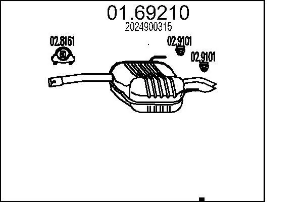 Handler.Part End silencer MTS 0169210 1