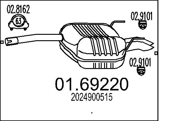 Handler.Part End silencer MTS 0169220 1