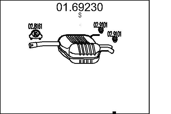 Handler.Part End silencer MTS 0169230 1