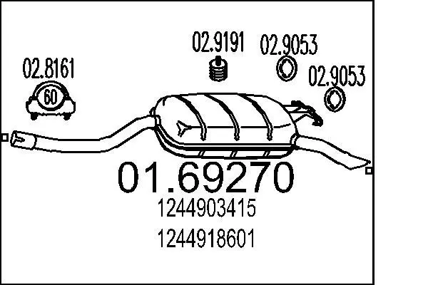 Handler.Part End silencer MTS 0169270 1