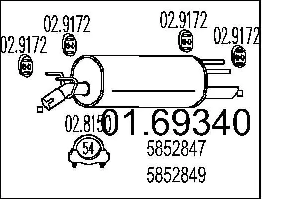 Handler.Part End silencer MTS 0169340 1