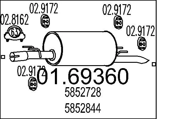 Handler.Part End silencer MTS 0169360 1