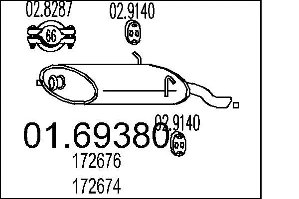 Handler.Part End silencer MTS 0169380 1