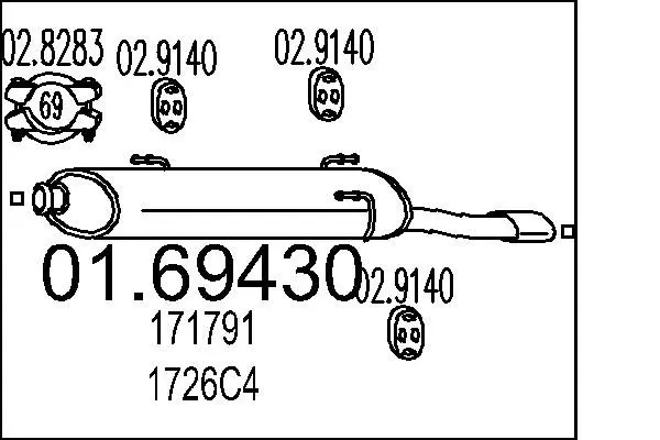 Handler.Part End silencer MTS 0169430 1