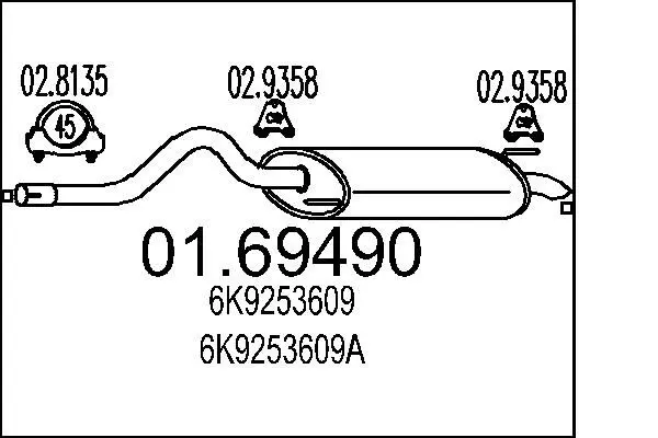 Handler.Part End silencer MTS 0169490 1