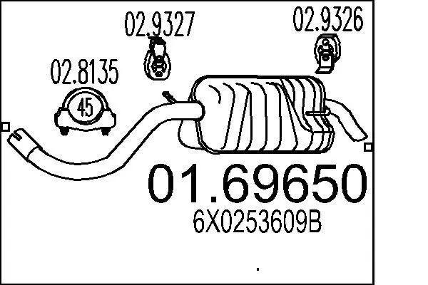 Handler.Part End silencer MTS 0169650 1