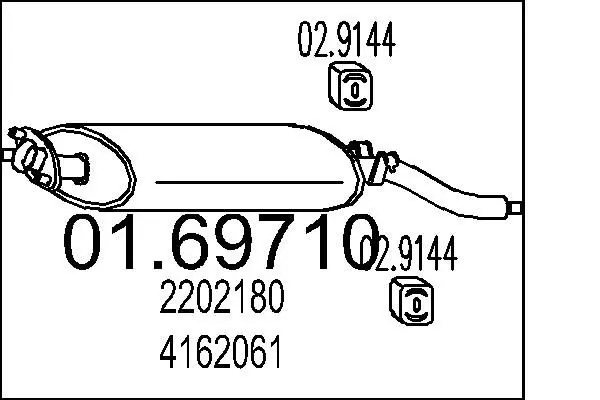 Handler.Part End silencer MTS 0169710 1