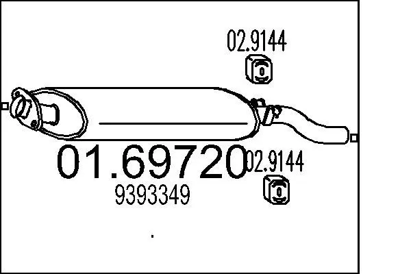 Handler.Part End silencer MTS 0169720 1