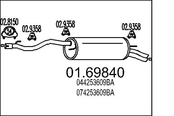 Handler.Part End silencer MTS 0169840 1