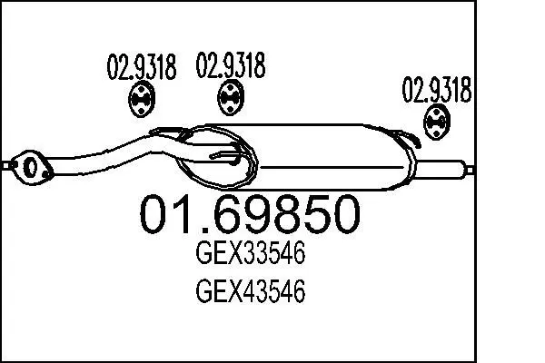 Handler.Part End silencer MTS 0169850 1