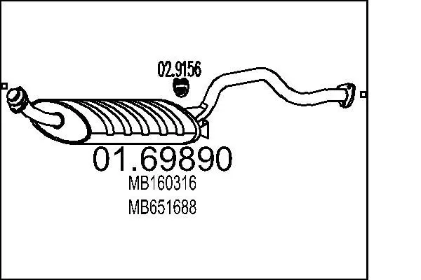 Handler.Part End silencer MTS 0169890 1