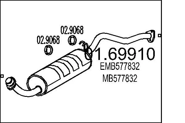 Handler.Part End silencer MTS 0169910 1