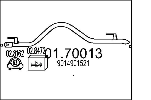 Handler.Part Exhaust pipe MTS 0170013 1