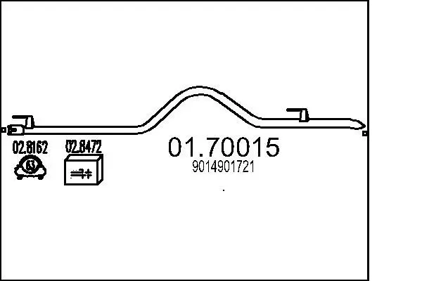 Handler.Part Exhaust pipe MTS 0170015 1