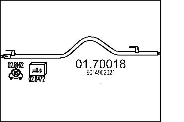 Handler.Part Exhaust pipe MTS 0170018 1