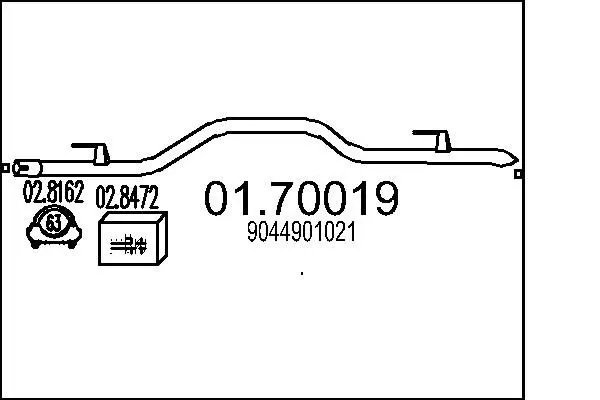 Handler.Part Exhaust pipe MTS 0170019 1