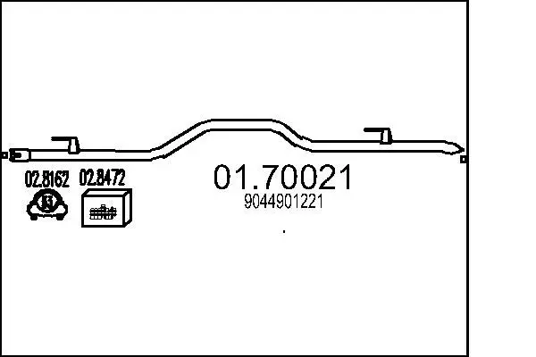 Handler.Part Exhaust pipe MTS 0170021 1