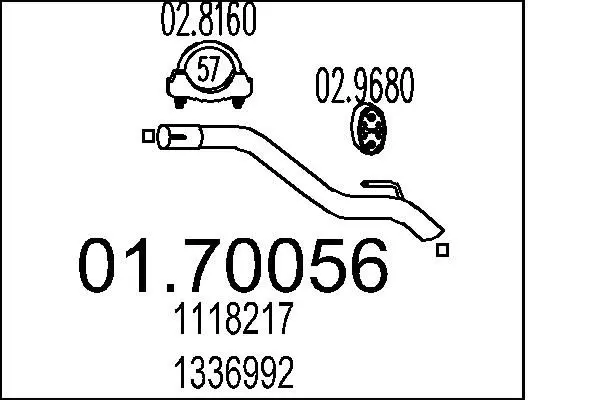 Handler.Part Exhaust pipe MTS 0170056 1