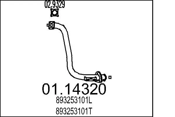 Handler.Part Exhaust pipe MTS 0114320 1