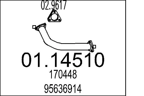 Handler.Part Exhaust pipe MTS 0114510 1