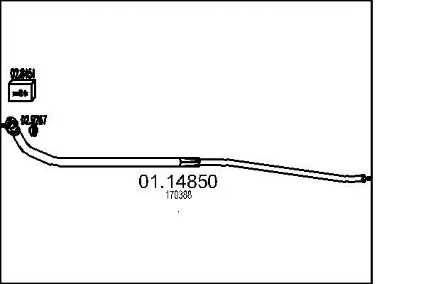 Handler.Part Exhaust pipe MTS 0114850 1