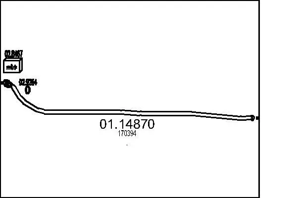 Handler.Part Exhaust pipe MTS 0114870 1