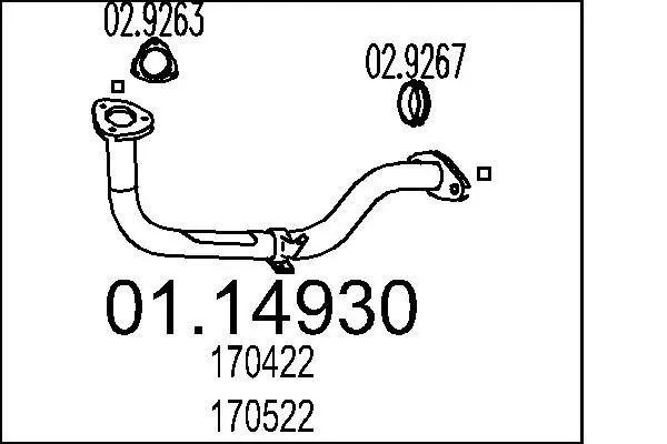 Handler.Part Exhaust pipe MTS 0114930 1