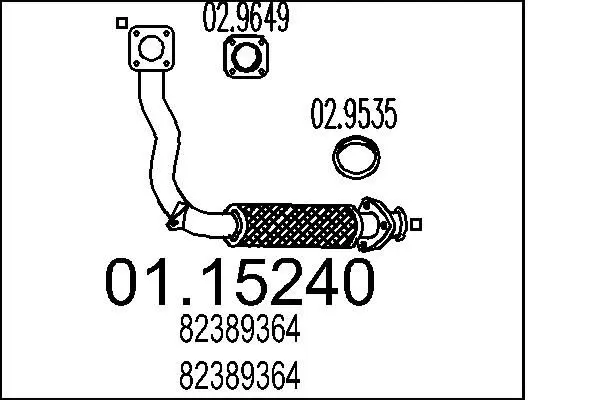 Handler.Part Exhaust pipe MTS 0115240 1