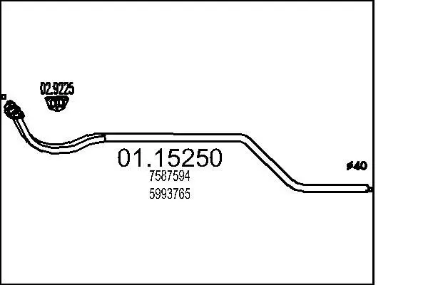 Handler.Part Exhaust pipe MTS 0115250 1