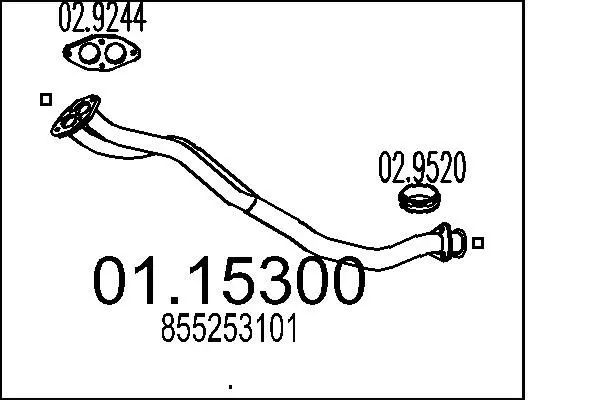 Handler.Part Exhaust pipe MTS 0115300 1