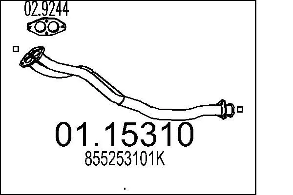 Handler.Part Exhaust pipe MTS 0115310 1