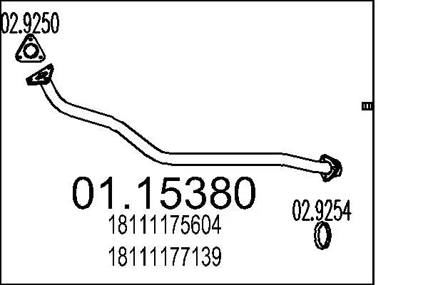 Handler.Part Exhaust pipe MTS 0115380 1