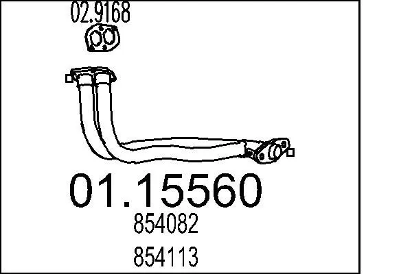 Handler.Part Exhaust pipe MTS 0115560 1