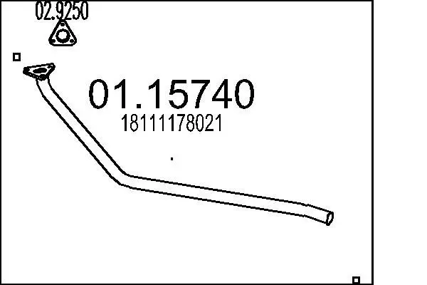 Handler.Part Exhaust pipe MTS 0115740 1