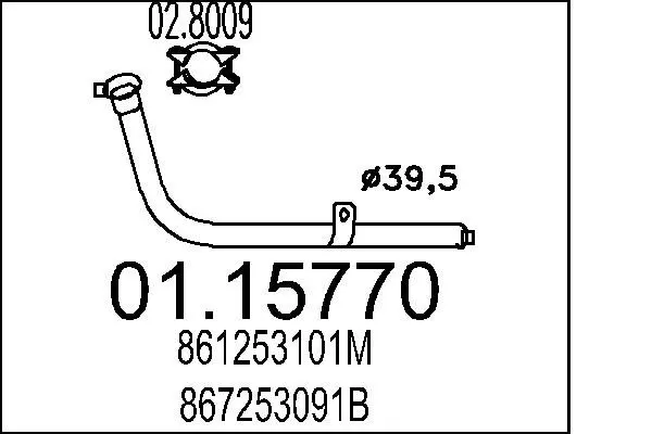 Handler.Part Exhaust pipe MTS 0115770 1