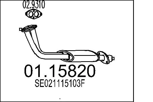 Handler.Part Exhaust pipe MTS 0115820 1