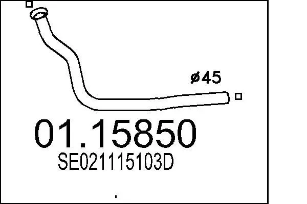 Handler.Part Exhaust pipe MTS 0115850 1