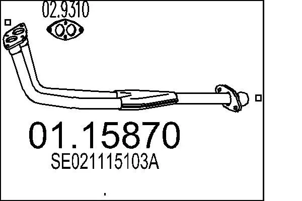 Handler.Part Exhaust pipe MTS 0115870 1