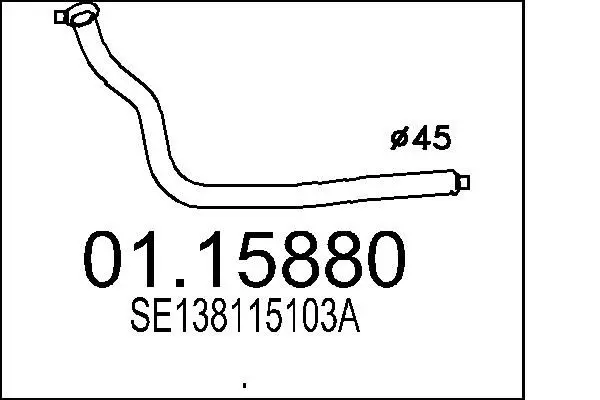 Handler.Part Exhaust pipe MTS 0115880 1