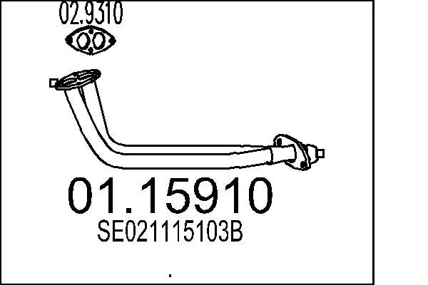 Handler.Part Exhaust pipe MTS 0115910 1