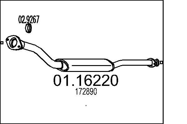 Handler.Part Exhaust pipe MTS 0116220 1