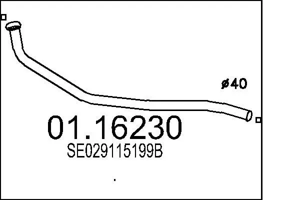 Handler.Part Exhaust pipe MTS 0116230 1