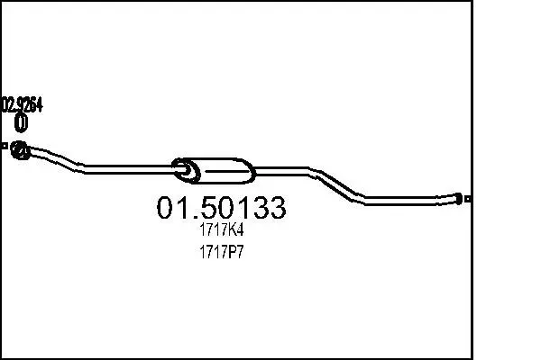 Handler.Part Middle silencer MTS 0150133 1