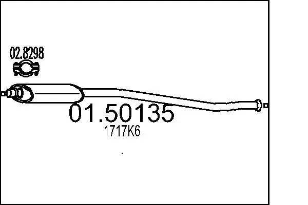 Handler.Part Middle silencer MTS 0150135 1