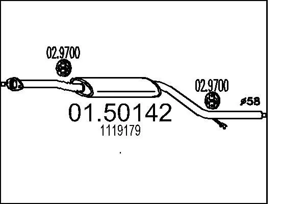 Handler.Part End silencer MTS 0150142 1