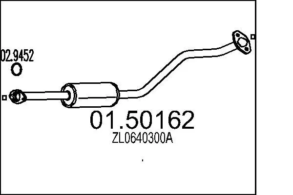 Handler.Part Middle silencer MTS 0150162 1