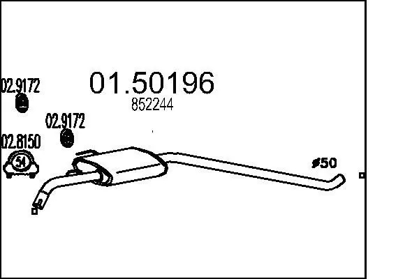 Handler.Part Middle silencer MTS 0150196 1