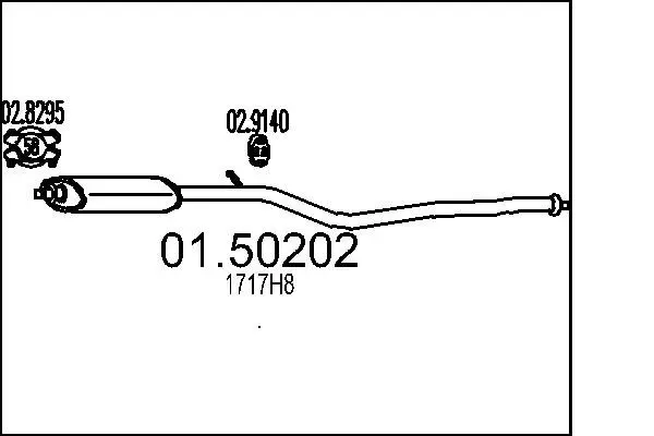 Handler.Part Middle silencer MTS 0150202 1