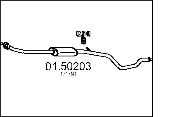 Handler.Part Middle silencer MTS 0150203 1