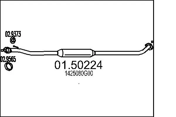 Handler.Part Middle silencer MTS 0150224 1